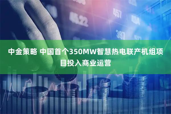 中金策略 中国首个350MW智慧热电联产机组项目投入商业运营