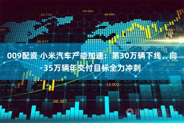 009配资 小米汽车产能加速：第30万辆下线，向35万辆年交付目标全力冲刺