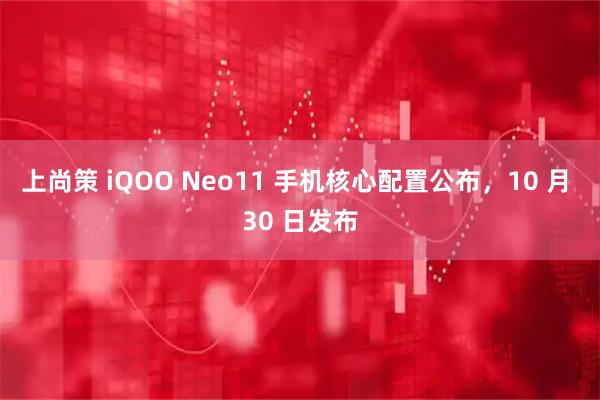 上尚策 iQOO Neo11 手机核心配置公布，10 月 30 日发布