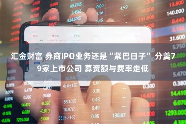 汇金财富 券商IPO业务还是“紧巴日子” 分羹79家上市公司 募资额与费率走低
